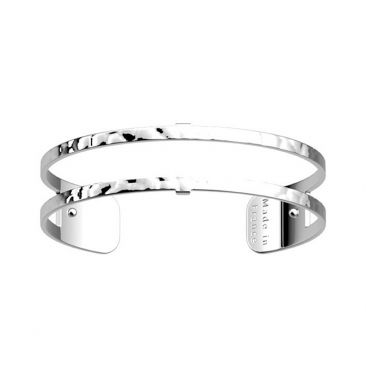 Bracelet manchette Les Georgettes - Pure martelée finition argent 14 mm