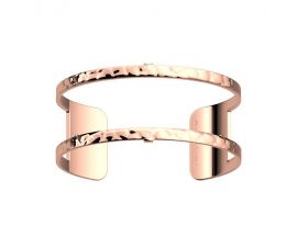 Bracelet manchette Les Georgettes - Pure martelée finition or rosé 25 mm
