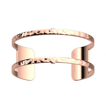 Bracelet manchette Les Georgettes - Pure martelée finition or rosé 25 mm