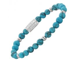 Bracelet perles Rebel & Rose Turquoise Delight II 6 mm - RR-60075-S