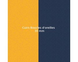 Cuirs boucles d'oreilles 30 mm Les Georgettes - Sun/Marine