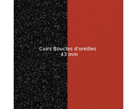 Cuirs boucles d'oreilles 43 mm Les Georgettes - Paillettes noires/Rouge