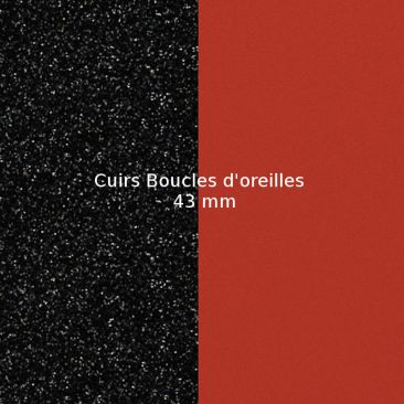 Cuirs boucles d'oreilles 43 mm Les Georgettes - Paillettes noires/Rouge