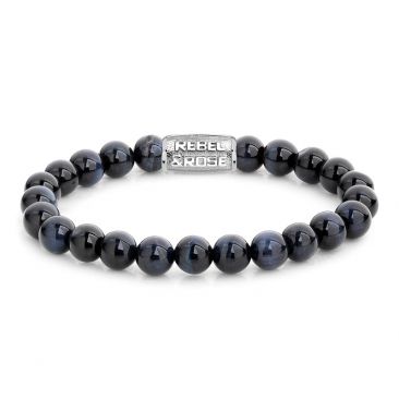 Bracelet perles Rebel & Rose Tiger Blues 8 mm - RR-80039-S