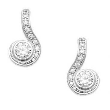 Boucles d'oreilles boutons argent et oxydes Stepec - BUTUIBP