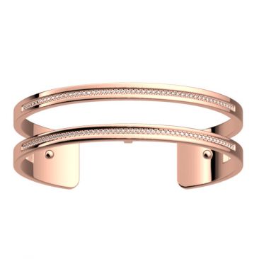 Bracelet manchette Les Georgettes - Pure précieuses finition or rose 14 mm