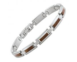 Bracelet acier bois Jourdan - MB823H