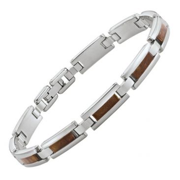 Bracelet acier bois Jourdan - MB823H