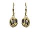 Boucles d'oreilles pendants argent doré Jourdan - ABR024
