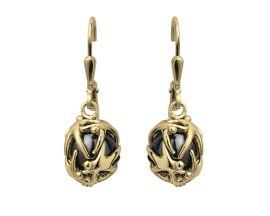 Boucles d'oreilles pendants argent doré Jourdan - ABR024