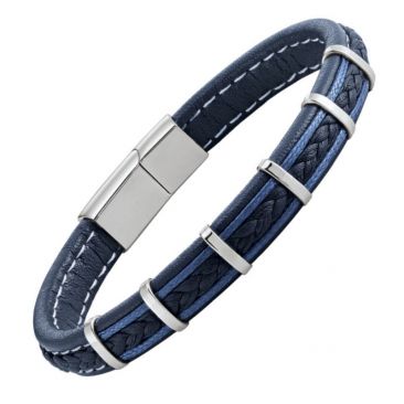 Bracelet Homme All Blacks 682293 - Cuir Bleu sur Bijourama, référence des bijoux  Homme en ligne