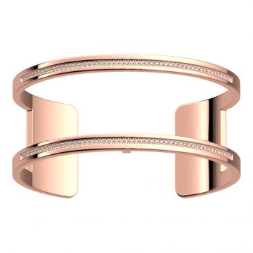 Bracelet manchette Les Georgettes - Pure précieuses finition or rose 25 mm