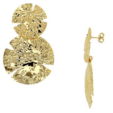 Boucles d'oreilles pendants argent doré Stepec - 3130134D