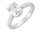 Bague solitaire or blanc & diamant synthétique Diamanti - DS1023.21