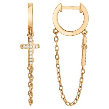 Boucles d'oreilles créoles plaqué or oxydes Phebus - 66400031