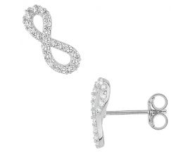 Boucles d'oreilles boutons infini or oxydes - 28SA689GZ
