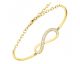 Bracelet infini plaqué or oxydes Phebus - 76300107