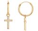 Boucles d'oreilles créoles argent doré oxydes Phebus - 66400031
