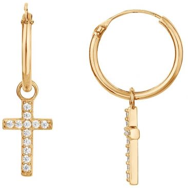 Boucles d'oreilles créoles argent doré oxydes Phebus - 66400031