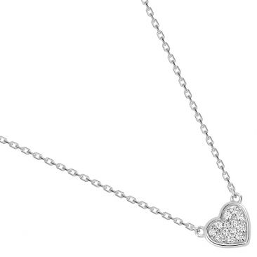 Collier argent oxydes coeur - 332426.1