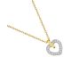 Collier coeur or et oxydes - 58SA801BZ
