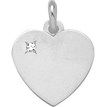 Pendentif or blanc & diamant - 631.2BG