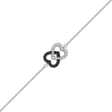 Bracelet coeur argent et oxydes - 333375.1