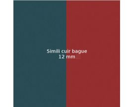 Simili cuir bague 12 mm Les Georgettes - Bleu/Framboise