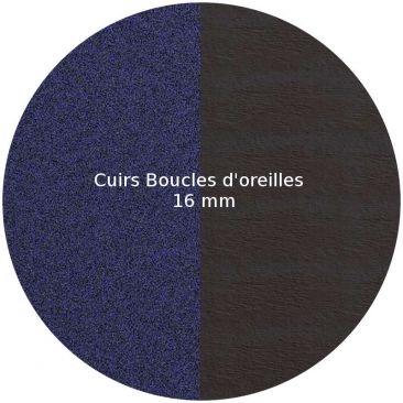 Cuirs boucles d'oreilles 16 mm Les Georgettes - Nuit étoilée/Brun écorce