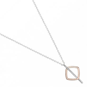 Collier argent et oxydes LINEARGENT - 17783-PE
