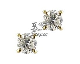 Boucles d'oreilles boutons or & diamant(s) Stepec - 74825D/ALP