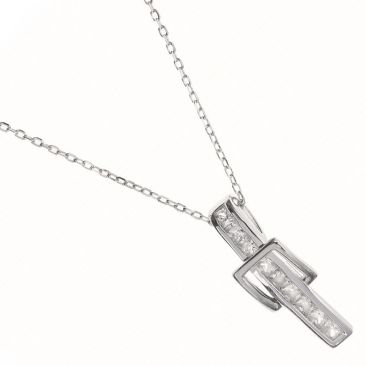 Collier argent et oxydes LINEARGENT - 16486-PE