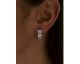 Boucles d'oreilles créoles argent & oxydes LINEARGENT - 15643-A