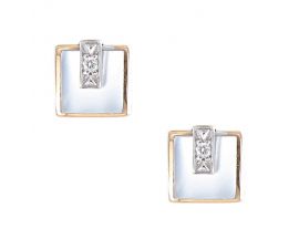 Boucles d'oreilles boutons diamant(s) or Clozeau - Y097DBR