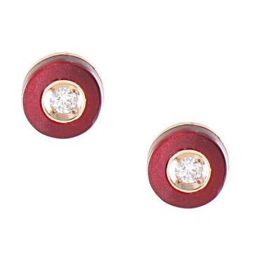 Boucles d'oreilles boutons diamant(s) or Clozeau - Y151DRR