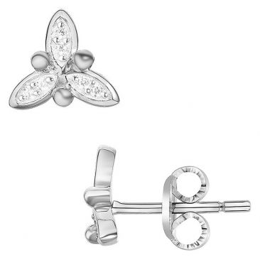 Boucles d'oreilles boutons argent oxydes Phebus - 70400350