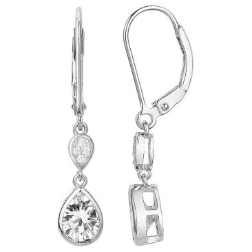 Boucles d'oreilles pendants argent oxydes - 70400367