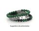Bracelet perles Rebel & Rose Malachite Green 8 mm - RR-80080-S