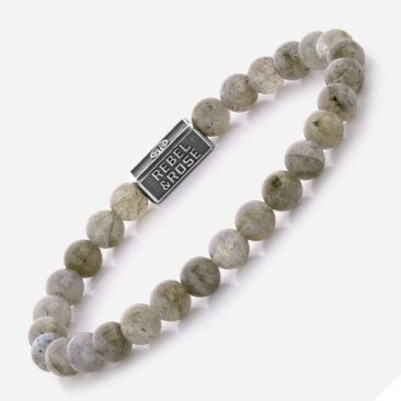 Bracelet perles Rebel & Rose Labradorite Shield 925 6 mm - RR-6S005-S