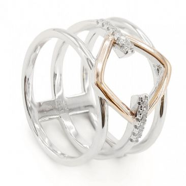 Bague argent et oxydes LINEARGENT - 17783-R