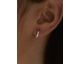 Boucles d'oreilles créoles argent & oxydes LINEARGENT - 17849-A