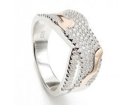 Bague argent et oxydes LINEARGENT - 18251-R