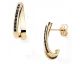 Boucles d'oreilles boutons or oxydes noirs Stepec - nBBXJS
