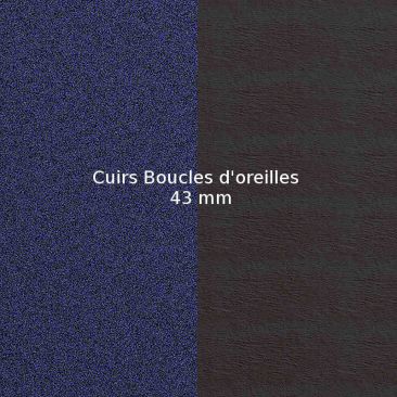 Cuirs boucles d'oreilles 43 mm Les Georgettes - Nuit étoilée/Brun écorce