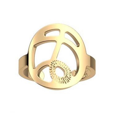 Bague finition or 16 mm Les Georgettes - Céleste