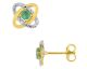 Boucles d'oreilles boutons or émeraudes - 2.7133.E3