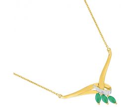 Collier or émeraude(s) & diamant(s)- 58SA801BZ