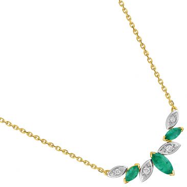 Collier or émeraude(s) & diamant(s) - MB510BEB4