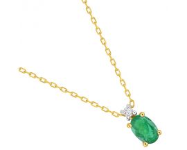 Collier or émeraude & diamant - 5468BETB4