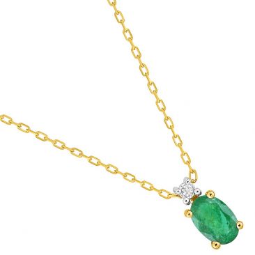 Collier or émeraude & diamant - 5468BETB4